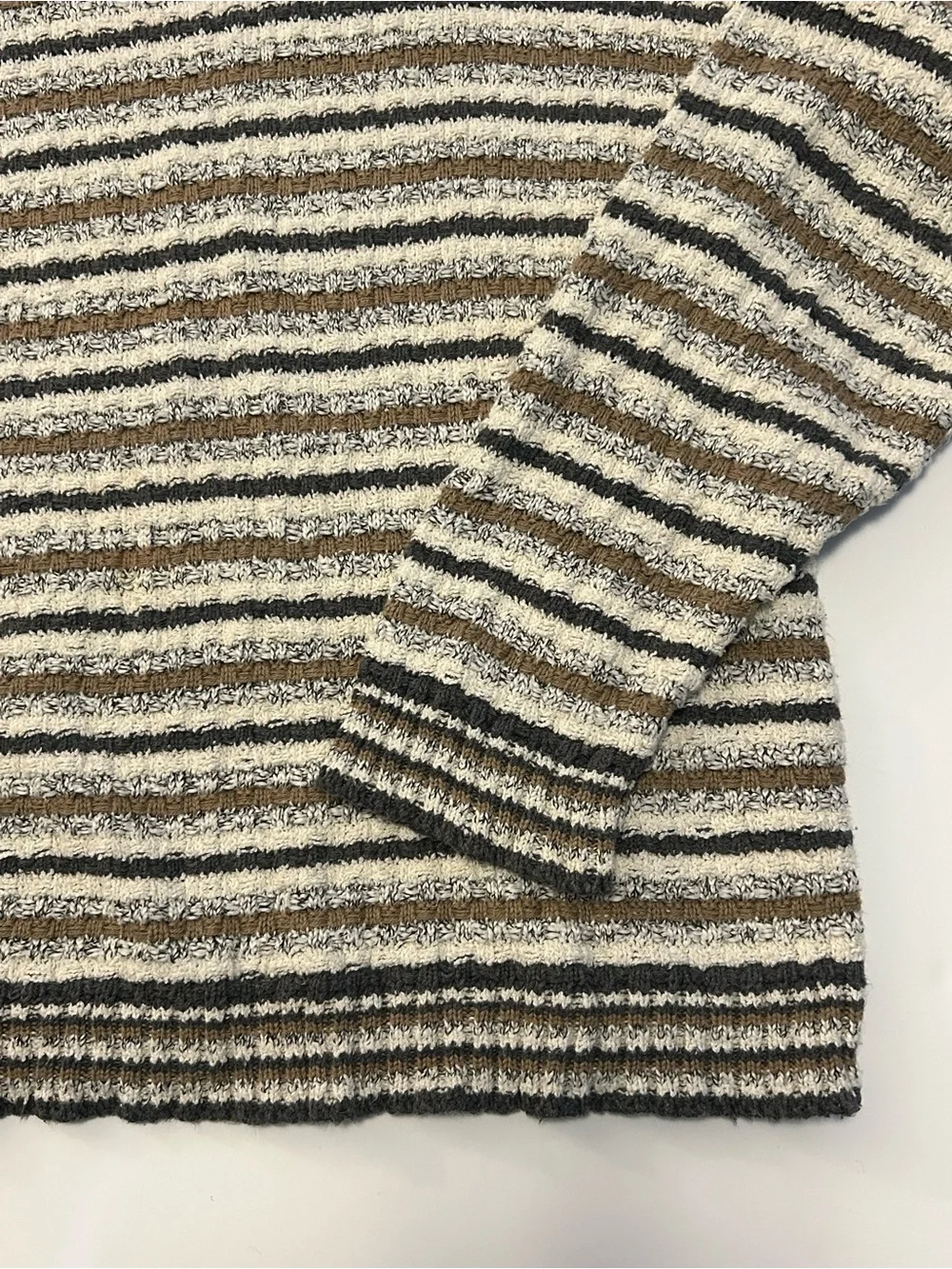 Retro Unisex Tony Lambert Striped Crewneck Knit Sweater SZ L Grandpacore Urban